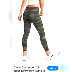 Athleta Camo Contender 7/8 Tight in Powerlift